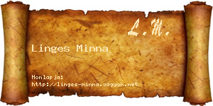 Linges Minna névjegykártya